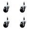 Service Caster 3'' SS Soft Rubber Wheel Swivel 7/8'' Expanding Stem Caster Set, 4PK SCC-SSEX20S314-SRS-78-4 - alternate 1